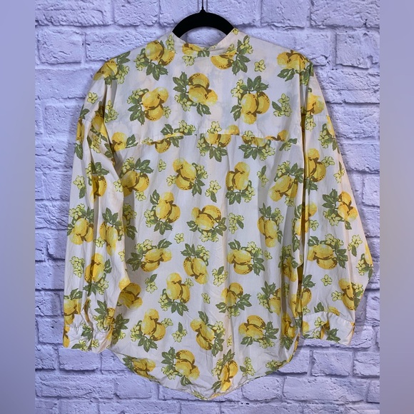 Out From Under Urban Outfitters Lemon Print Button-Up Blouse Size XS/S - Picture 7 of 7